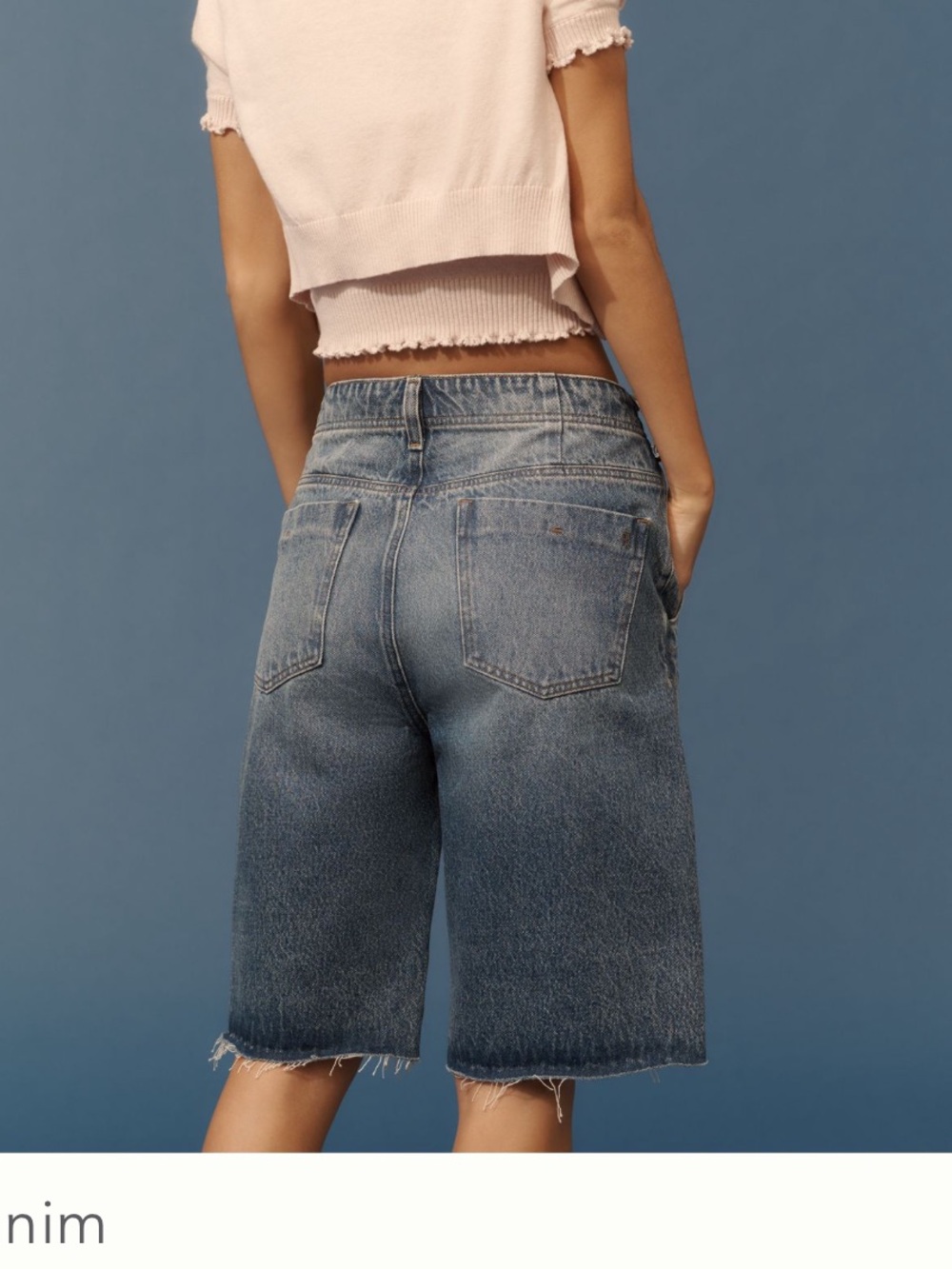 Pilcro The Lonnie high-rise denim Bermuda shorts - Picture 3 of 11